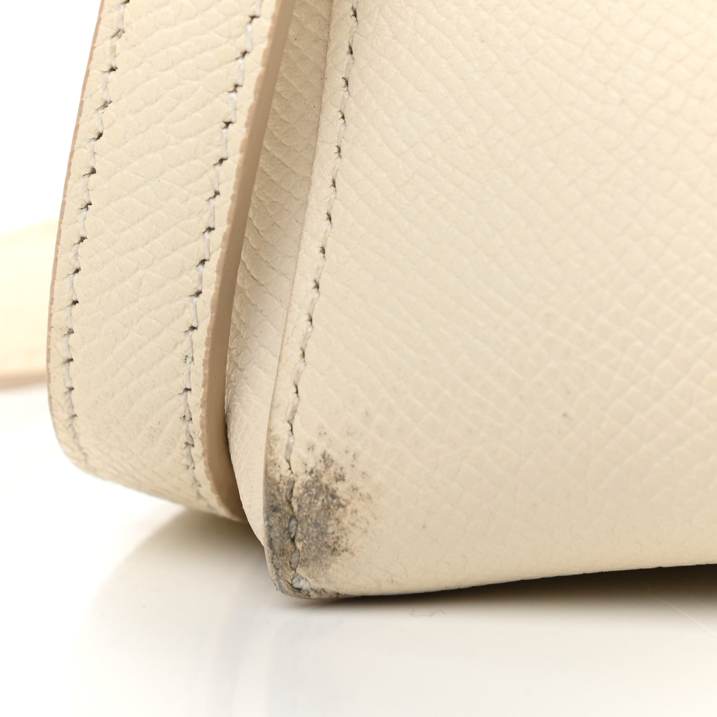 Grained Calfskin Mini Belt Bag White