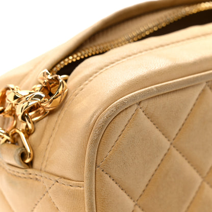 Chanel Lambskin Quilted Tassel Flap Camera Bag Light Beige 12 of 13