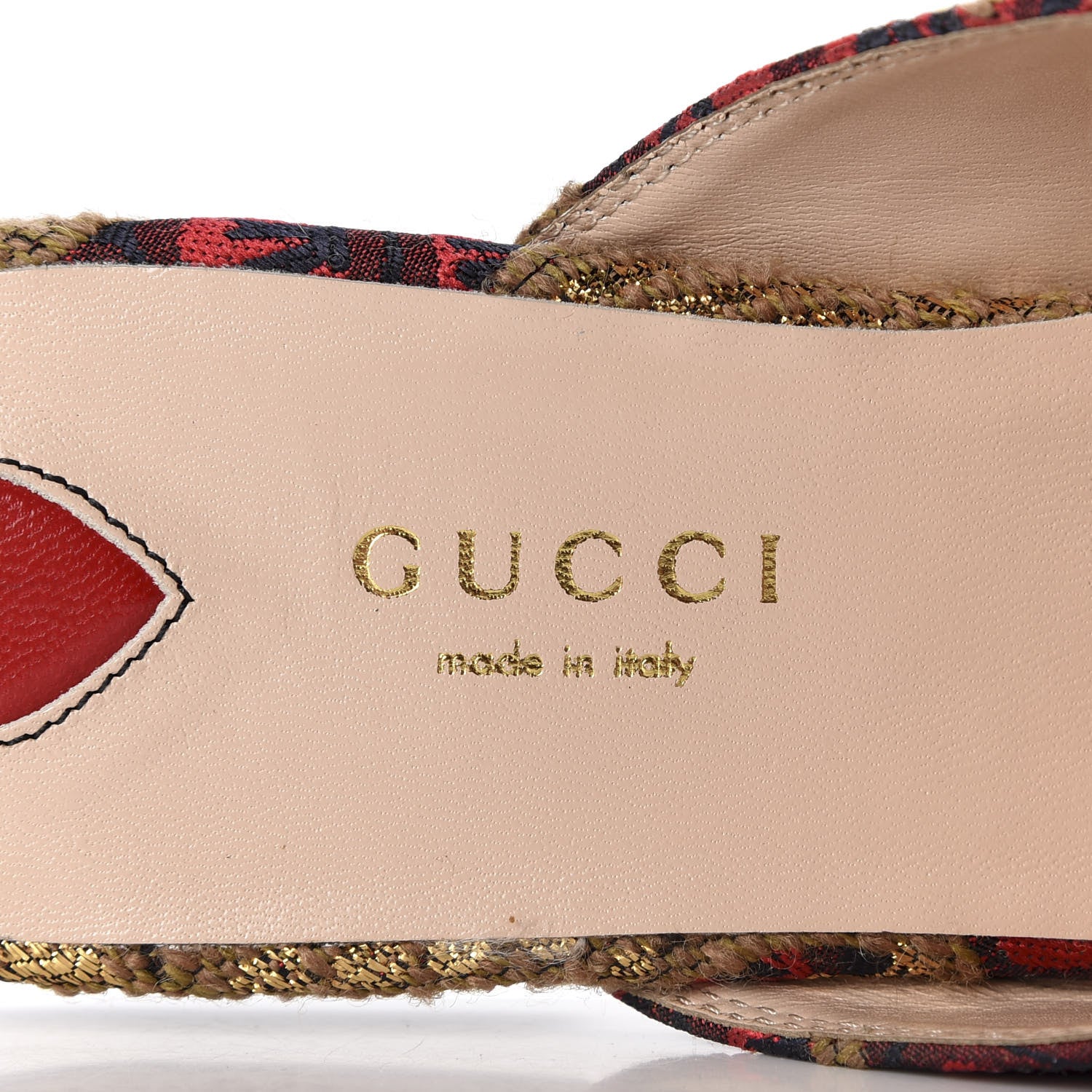 Gucci Jacquard Malaga Kid Wood Flower Womens Princetown Slippers 35 Black Camel 5 of 8