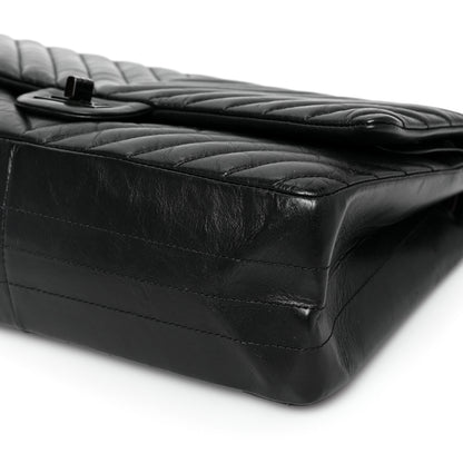 Chanel Aged Calfskin Chevron Quilted 2.55 Reissue 226 So Black 9 of 9