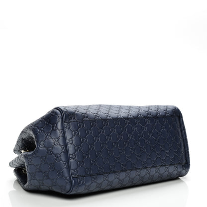 Gucci Guccissima Medium Emily Shoulder Bag Blue 4 of 9