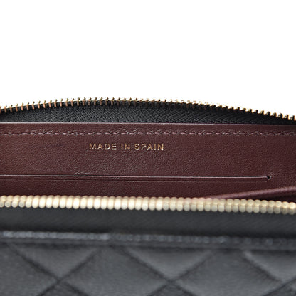 Chanel Caviar Quilted Small Zip Around Wallet Black 7 of 9