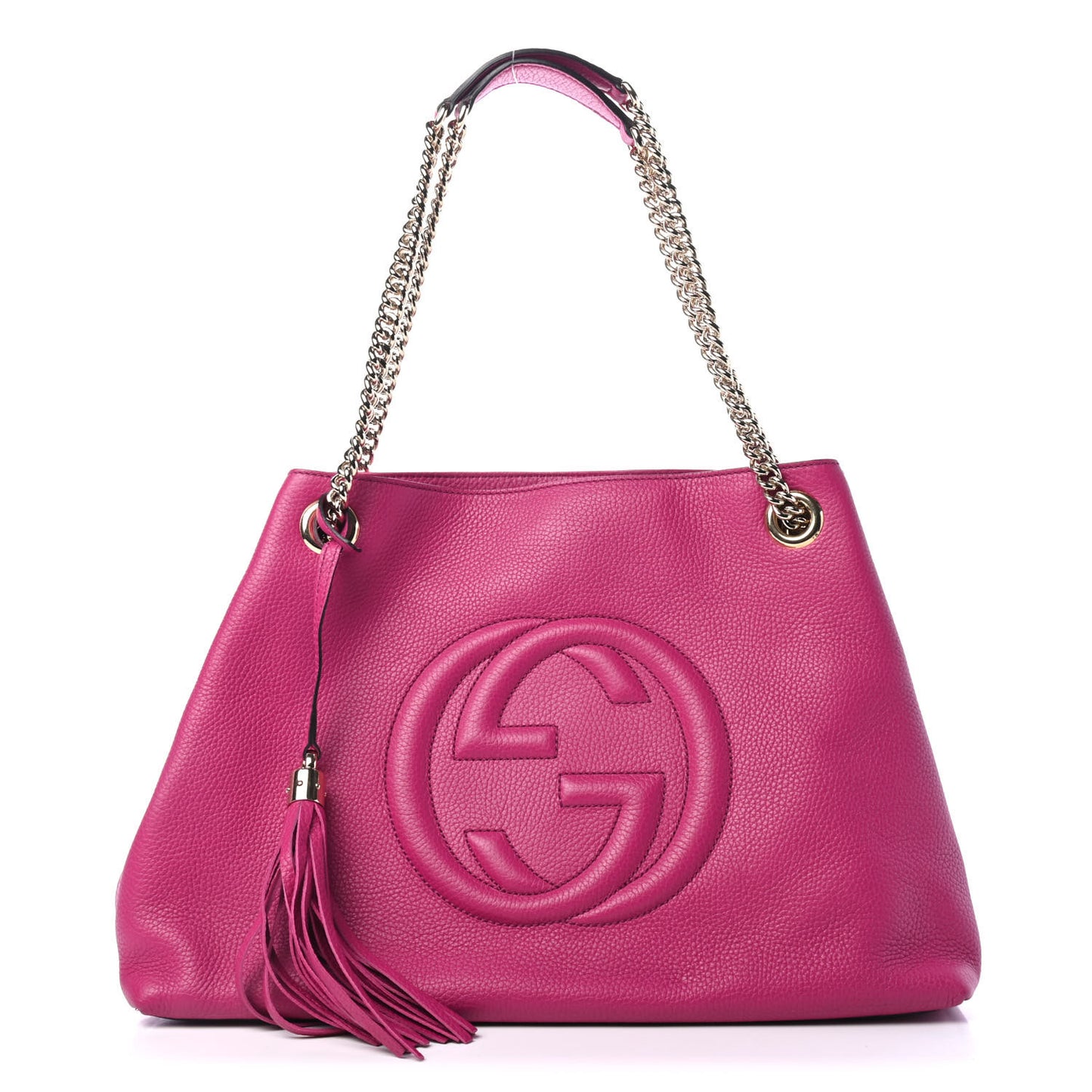 Cellarius Calfskin Medium Soho Chain Shoulder Bag Bright Bouganville