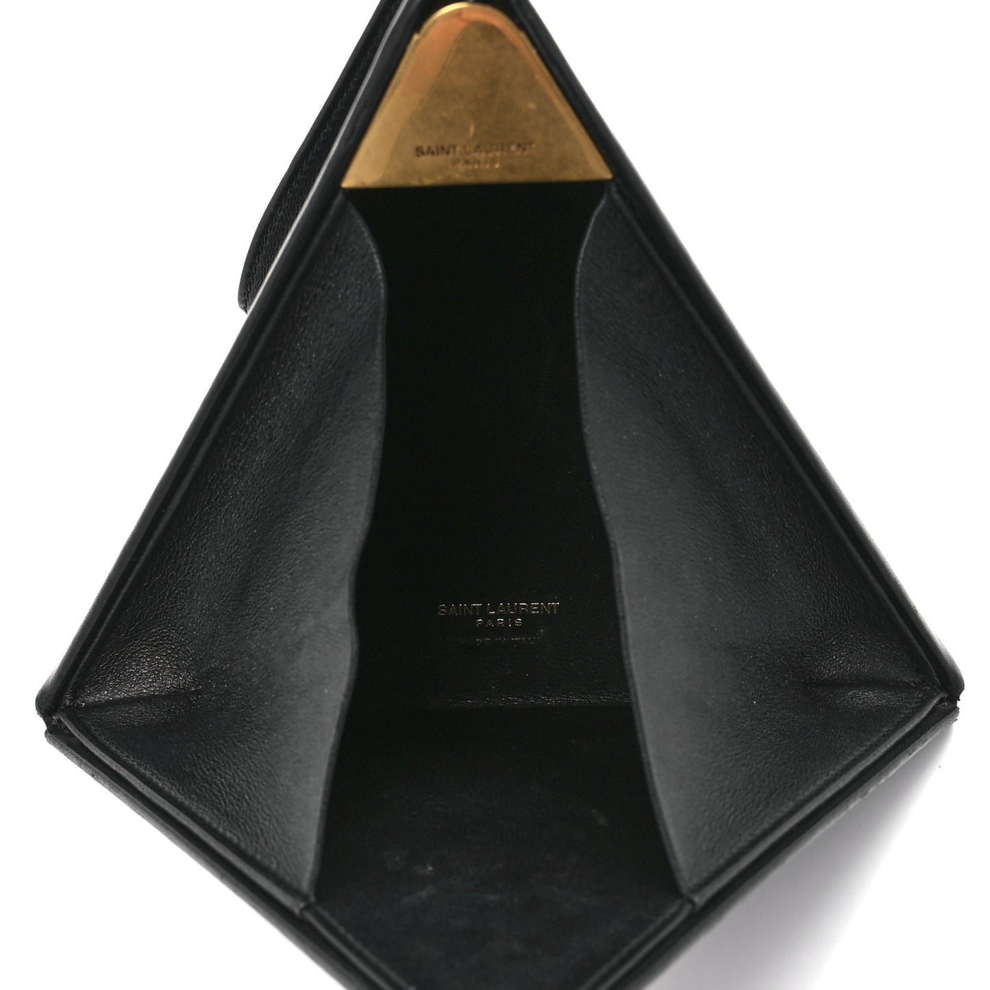 Lambskin Pyramid Clutch Black