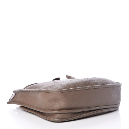 Hermes Taurillon Clemence Evelyne III PM Etoupe 4 of 16