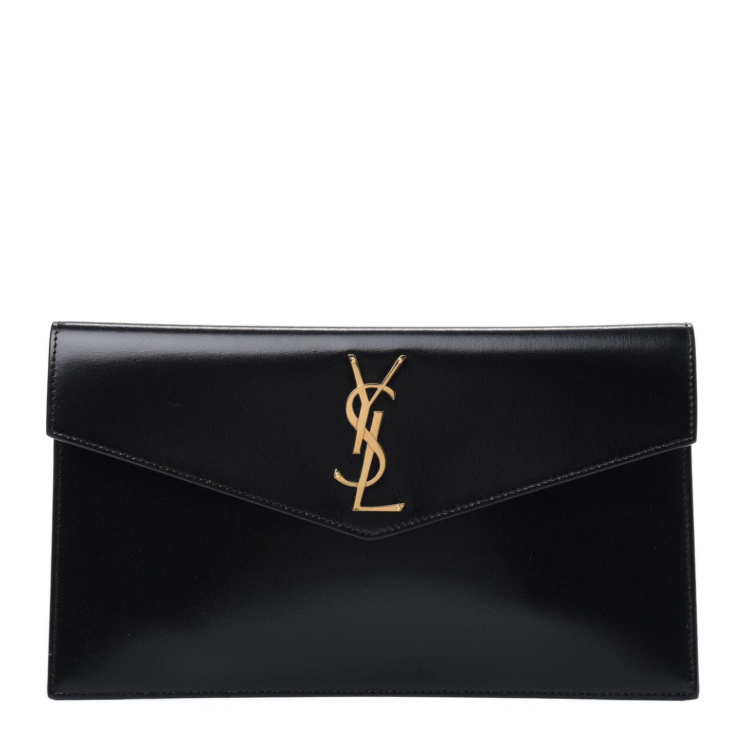Smooth Shiny Calfskin Monogram Uptown Pouch Black