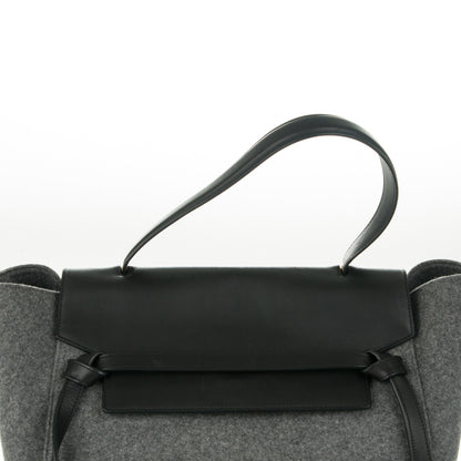 Celine Felt Calfskin Small Belt Bag Grey Black 10 of 12