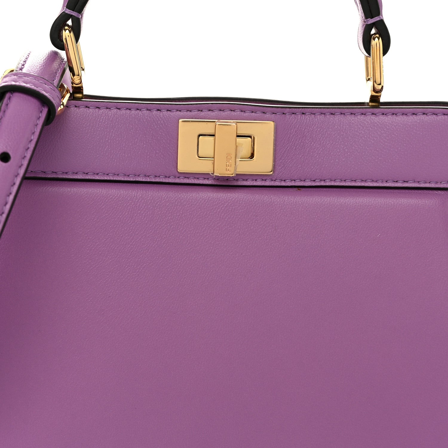 Fendi Shiny Nappa Petite Peekaboo I SEE U Satchel Violetta 8 of 10