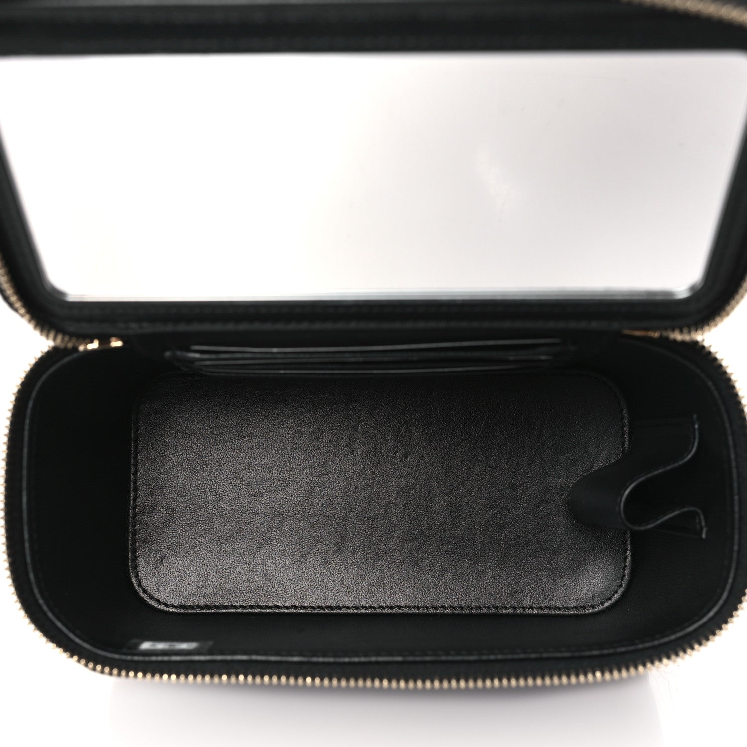 Chanel Lambskin Quilted Small Top Handle Vanity Case With Chain Black 5 of 10