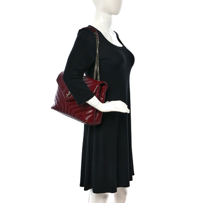 Saint Laurent Calfskin Y Quilted Monogram Medium Loulou Chain Satchel Palissandre 2 of 14