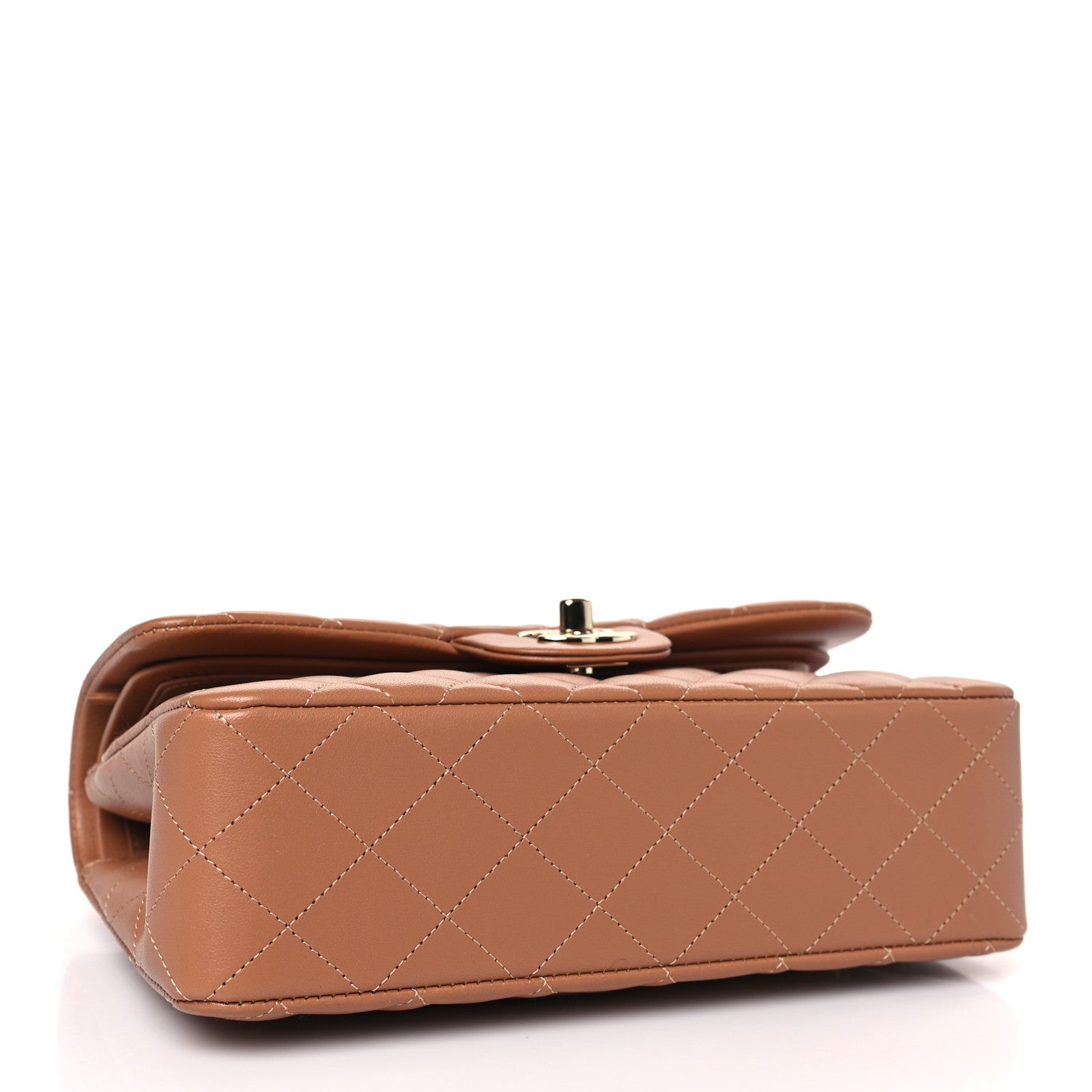 Chanel Lambskin Quilted Small Double Flap Brown 4 of 10