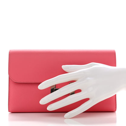 Hermes Evercolor Constance Long Wallet Rose Lipstick 2 of 7