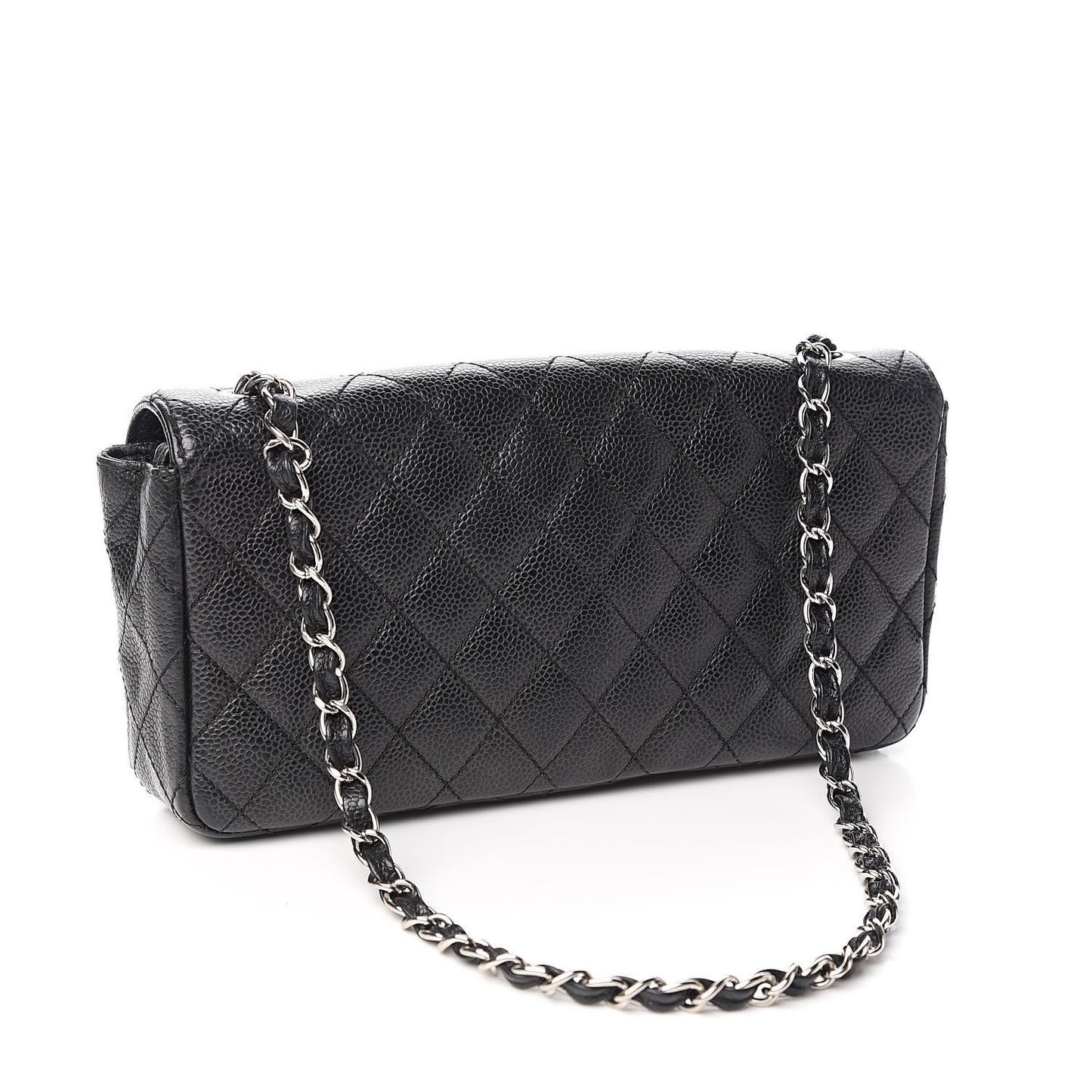 Caviar Quilted East West Flap Black