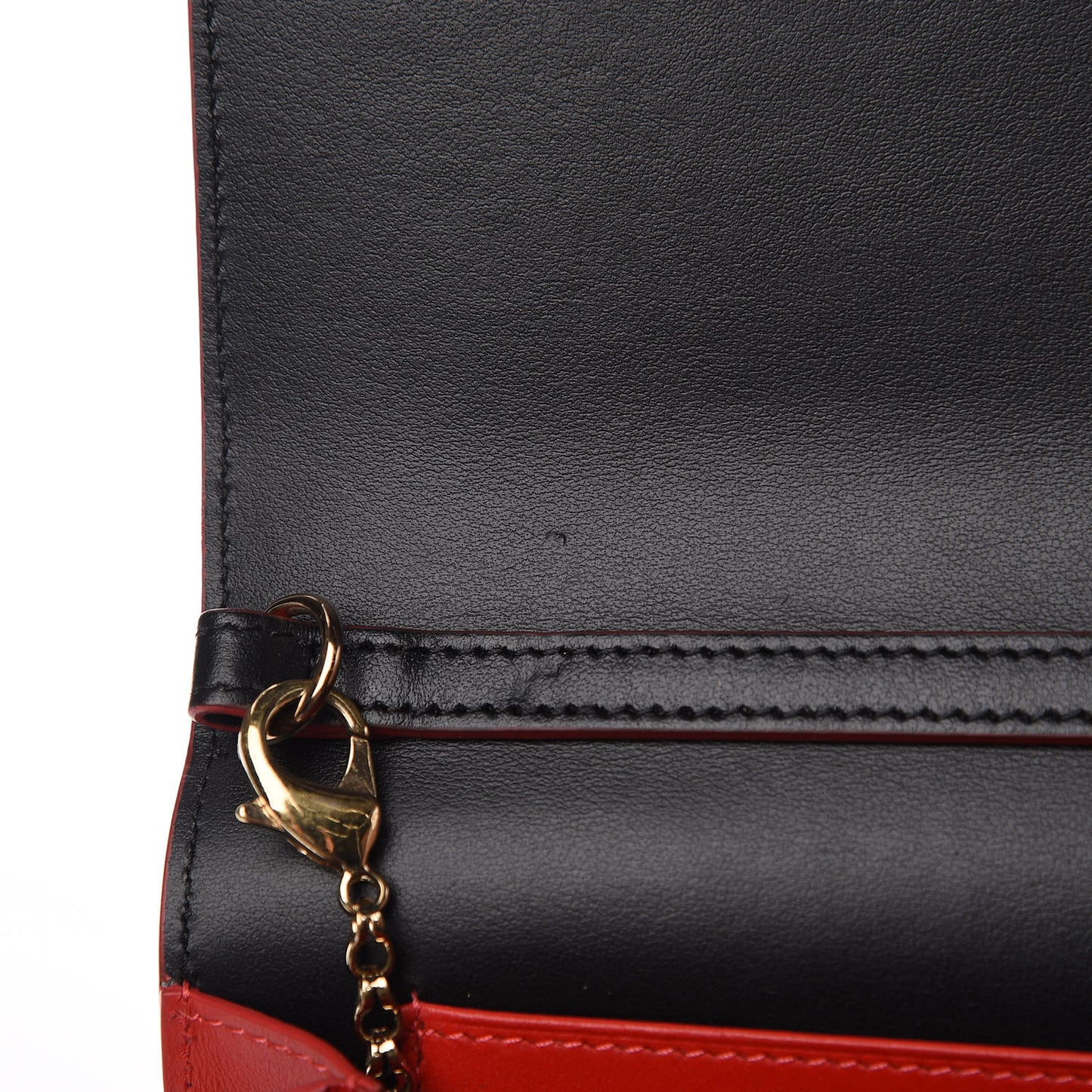 Calfskin Patent Leopard Spikes Paloma Clutch Black