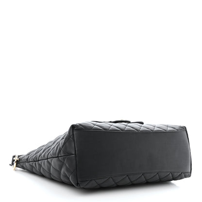 Chanel Lambskin Quilted Pocket Hobo Black 4 of 12