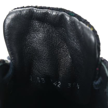 Chanel Tweed Lambskin Runway Sneakers 39.5 Black Multicolor 9 of 9