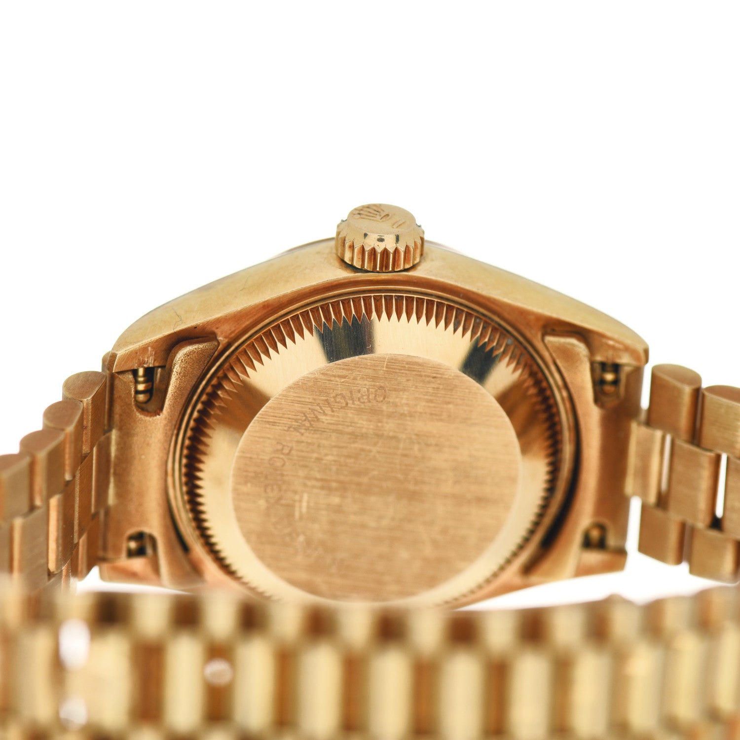 Rolex 18K Yellow Gold Diamond 26mm Datejust President Watch Champagne 69178 4 of 4