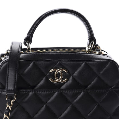 Chanel Lambskin Quilted Small Trendy CC Bowling Bag Black 12 of 13
