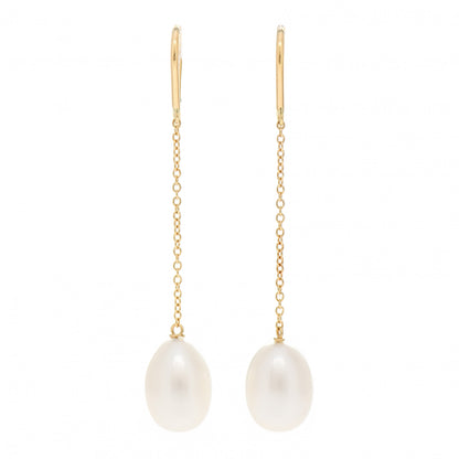 Tiffany 18K Yellow Gold Elsa Peretti Pearls By The Yard Drop Earrings 1 of 4