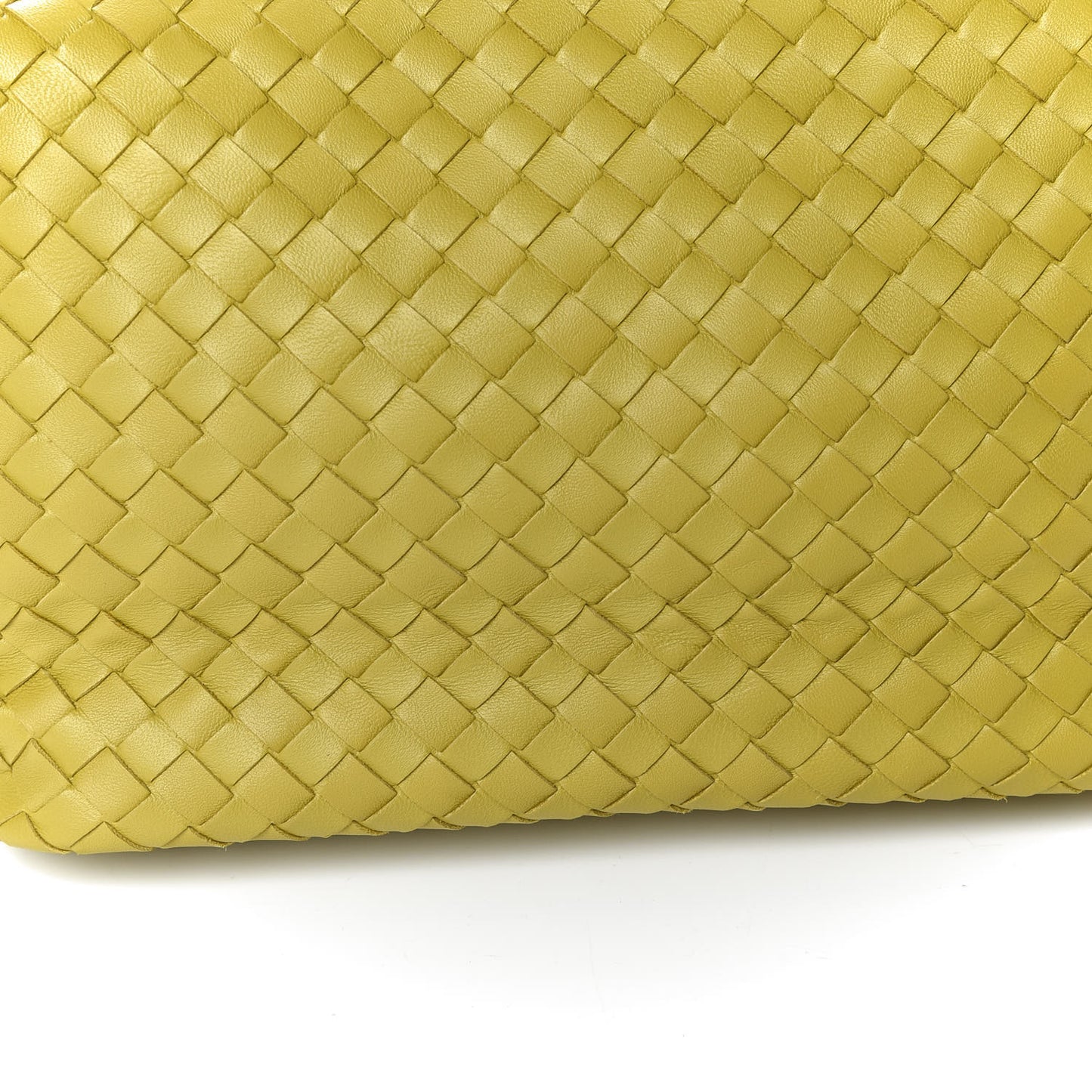 Nappa Intrecciato Small Shoulder Bag Chartreuse