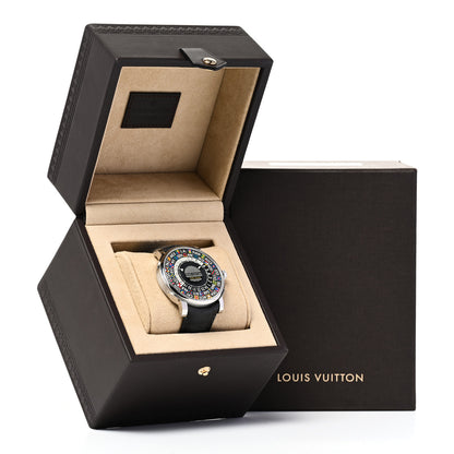 Louis Vuitton Stainless Steel Alligator 39mm Escale Time Zone Automatic Watch Grey 5 of 5