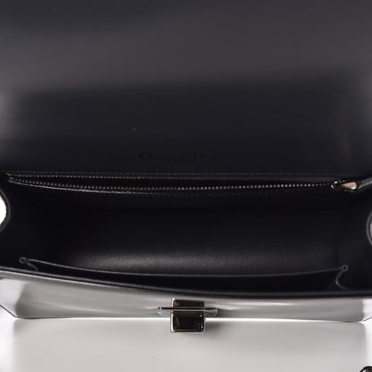 Christian Dior Metallic Patent Micro-Cannage Medium Diorama Flap Bag Graphite 5 of 7