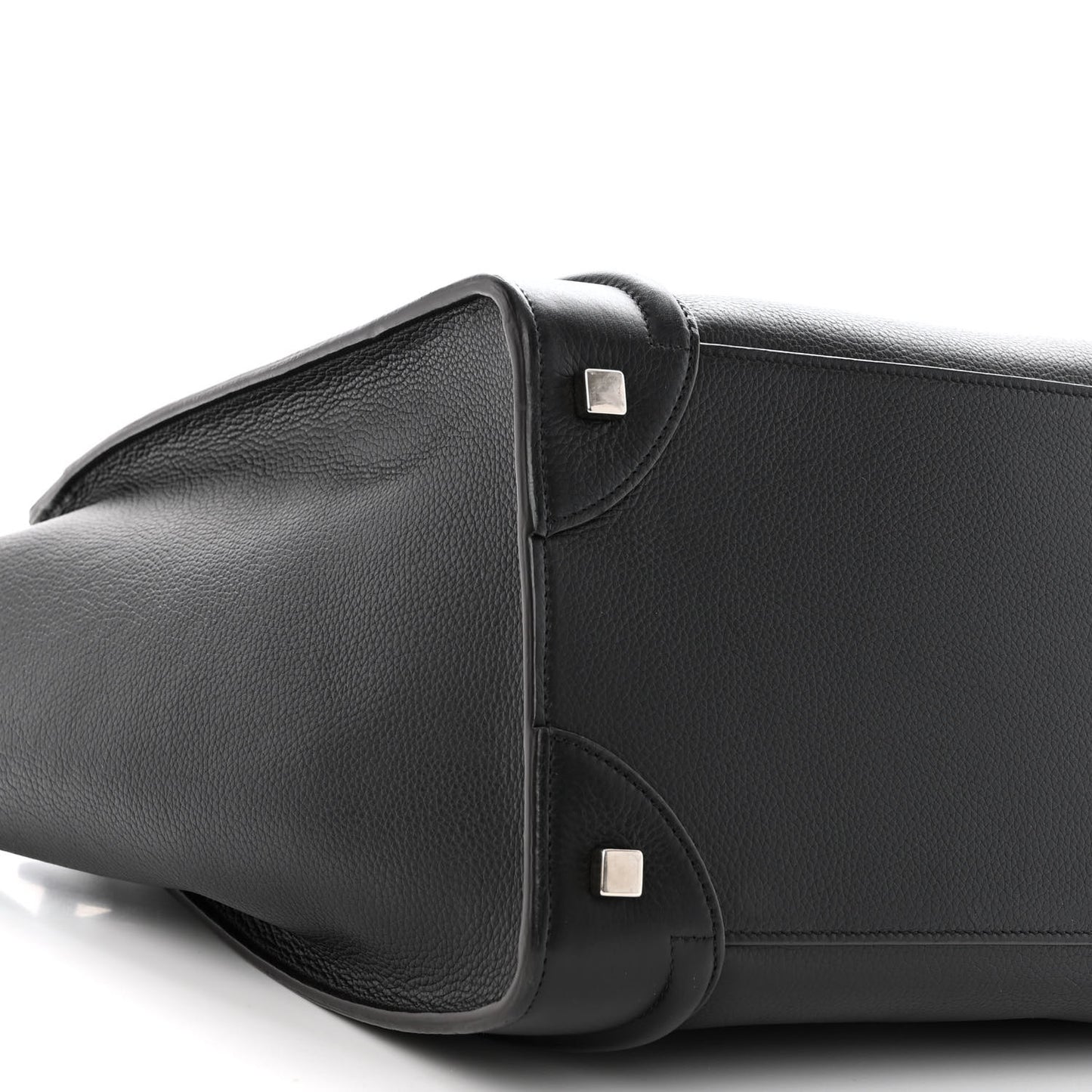 Drummed Calfskin Mini Luggage Black