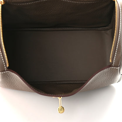 Hermes Taurillon Clemence Lindy 26 Etoupe 5 of 9