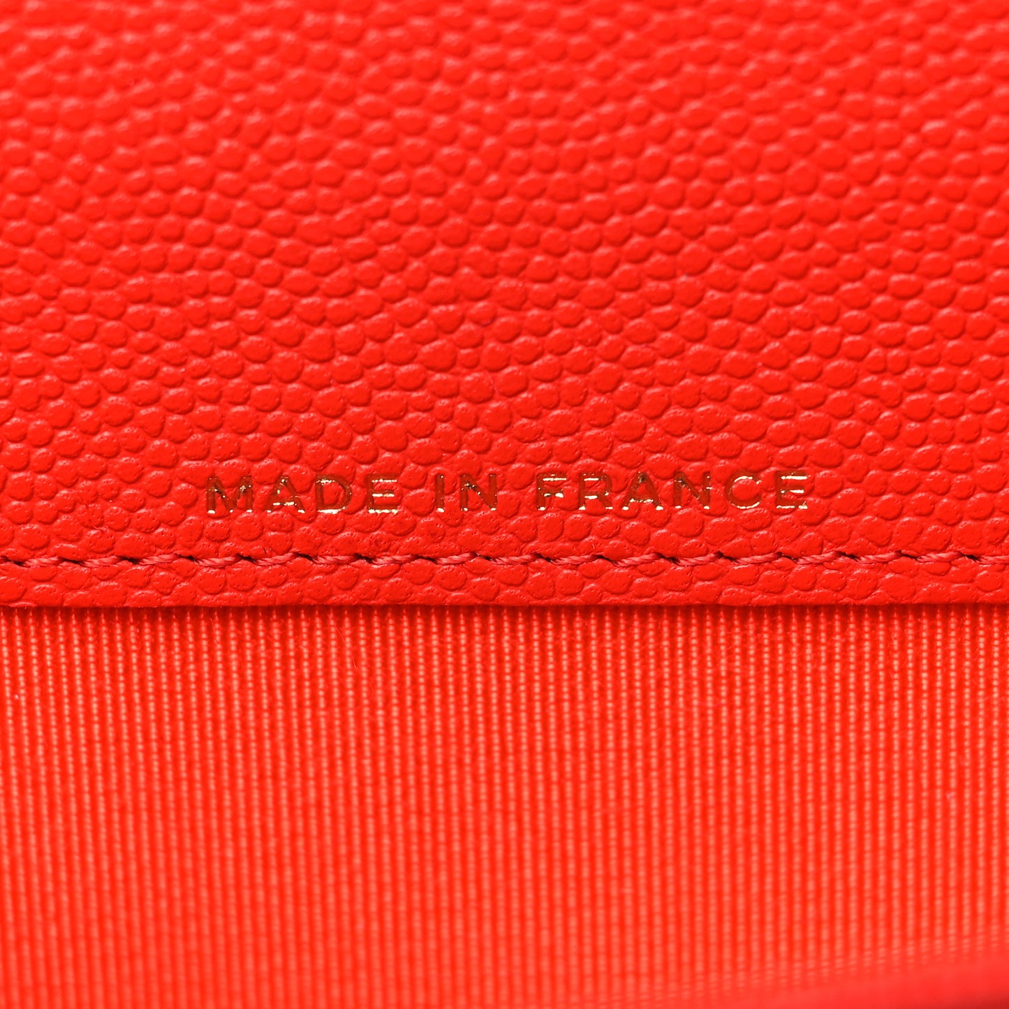 Caviar Quilted Flap Card Holder Wallet Red