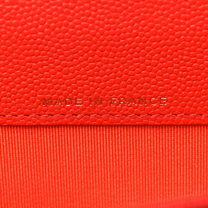Chanel Caviar Quilted Flap Card Holder Wallet Red 7 of 10