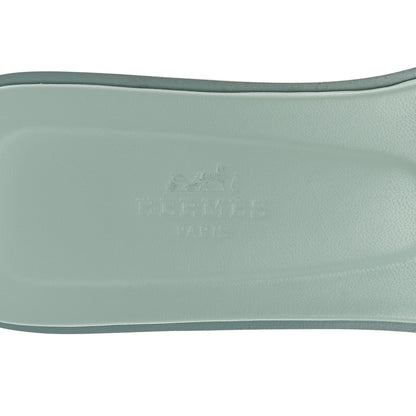 Hermes Epsom Oran Sandals 38 Vert Embrun 7 of 10
