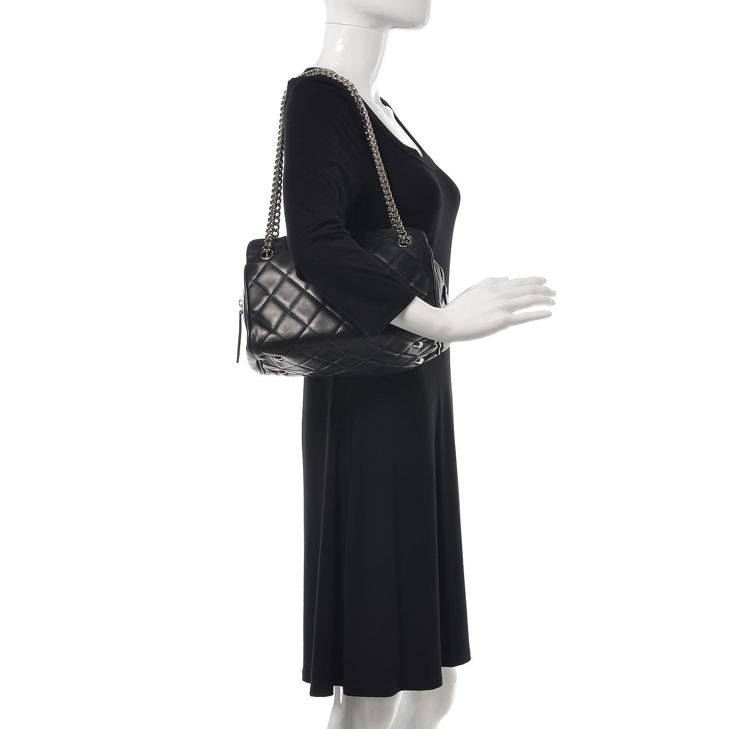 Chanel Lambskin Quilted Shoulder Bag Black 2 of 18