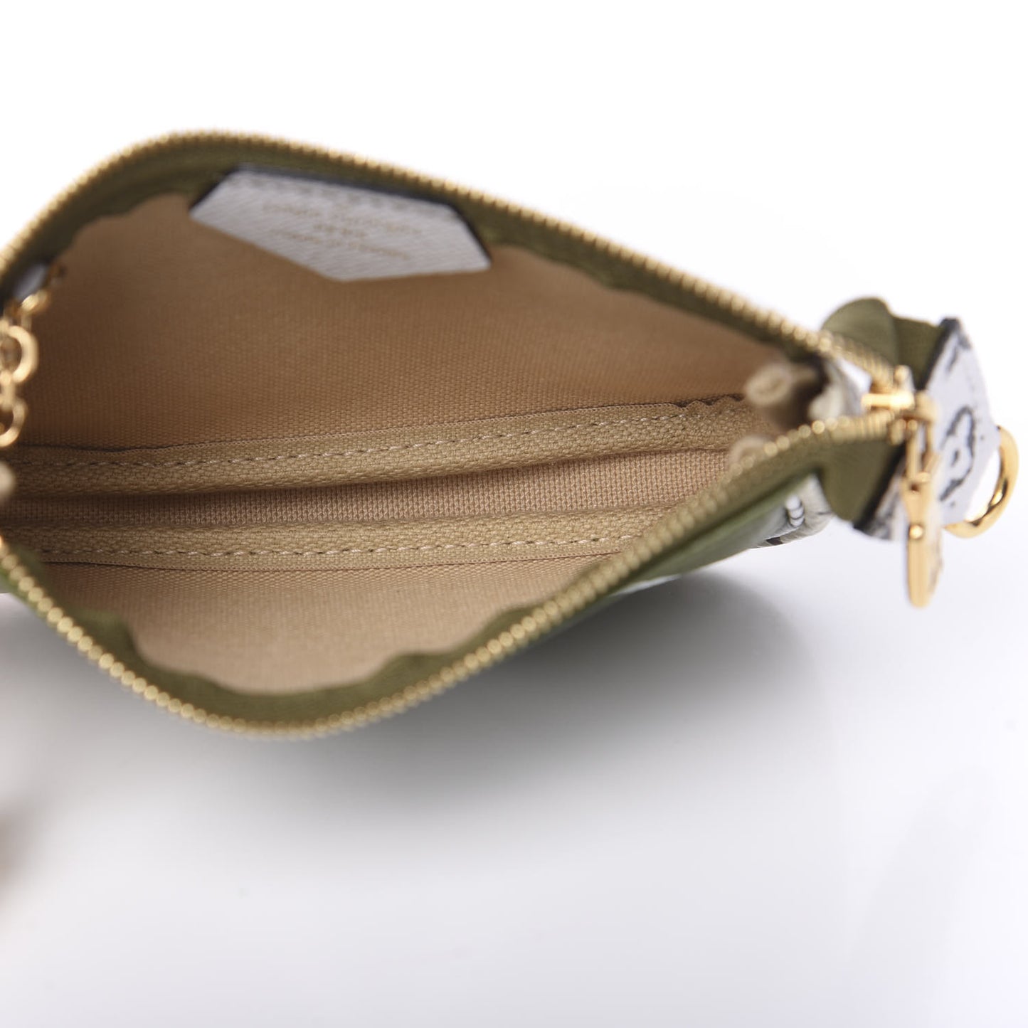 Monogram Giant Micro Pochette Accessories Kaki White