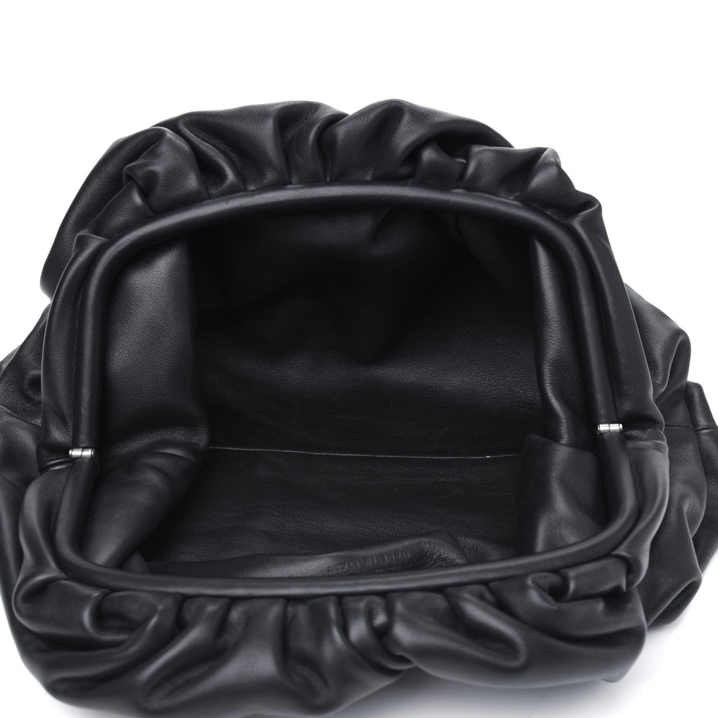 Smooth Butter Calf The Pouch Oversized Clutch Black