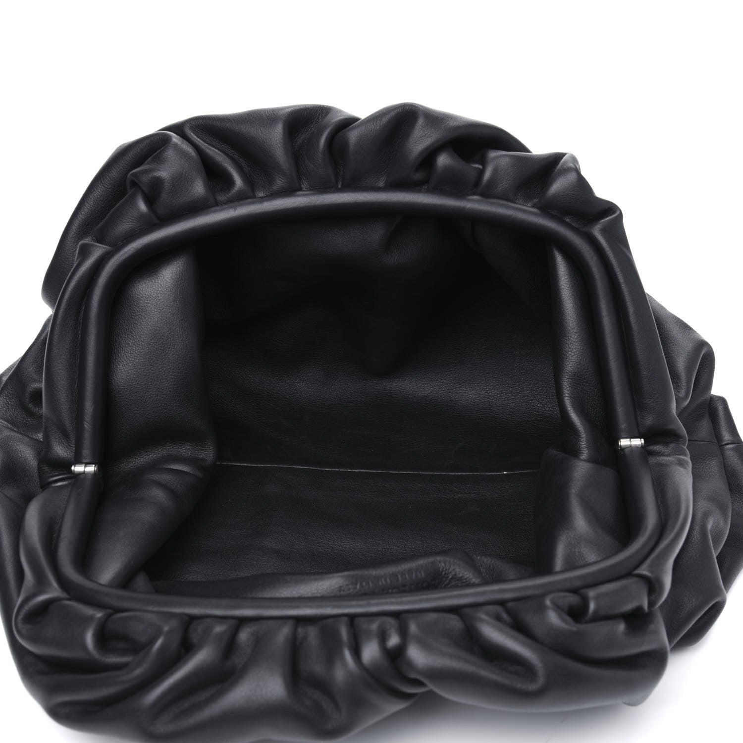 Bottega Veneta Smooth Butter Calf The Pouch Oversized Clutch Black 3 of 4