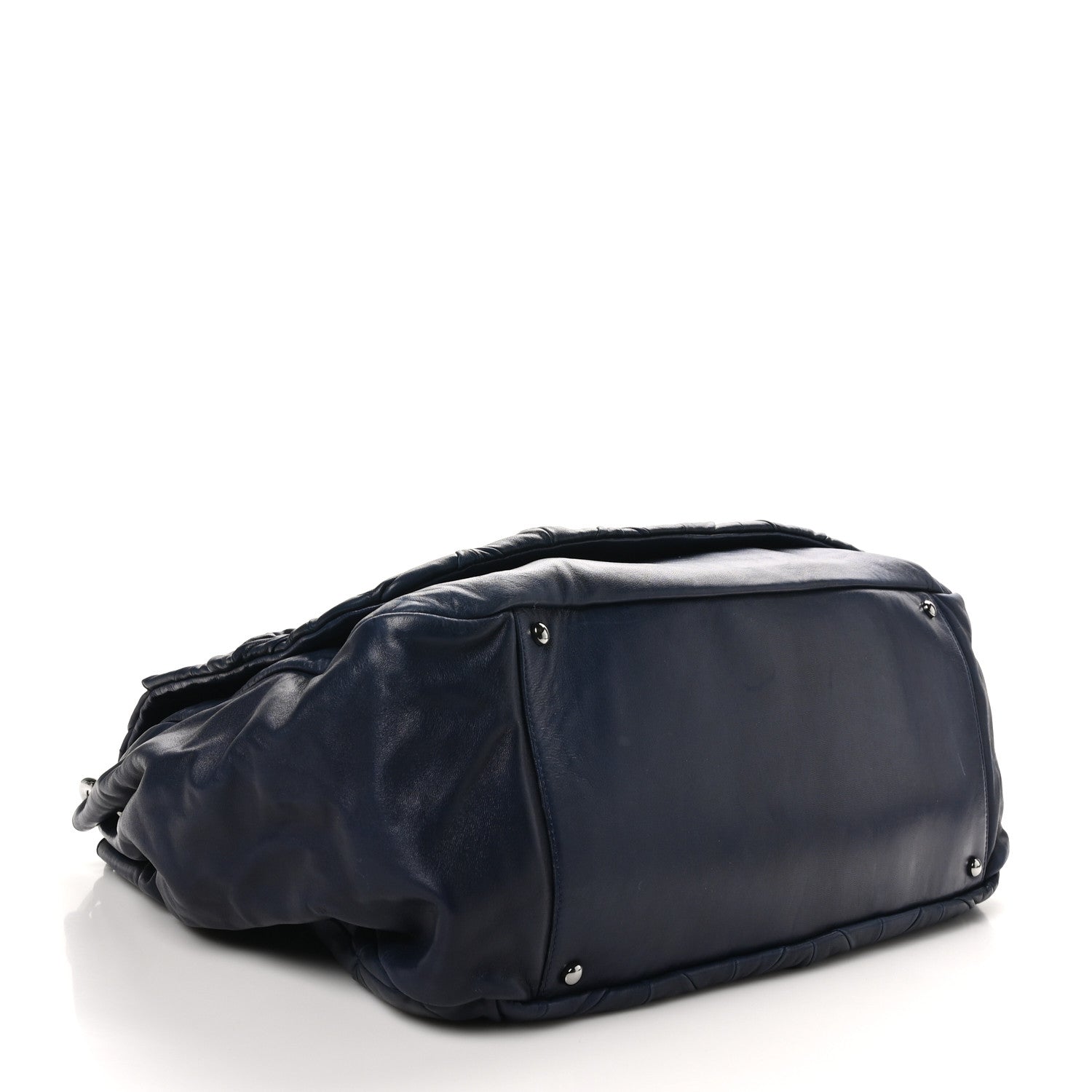 Chanel Lambskin Quilted Soft Squares Origami Accordion Flap Navy 4 of 10