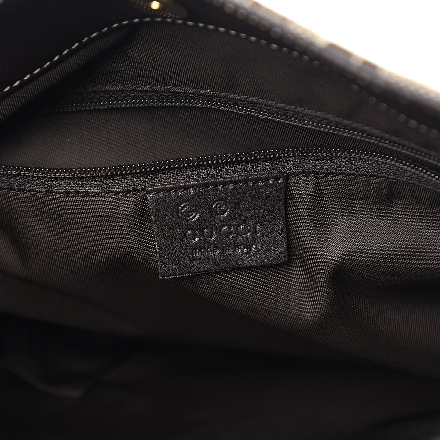 Canvas Horsebit Hobo Shoulder Bag Dark Brown