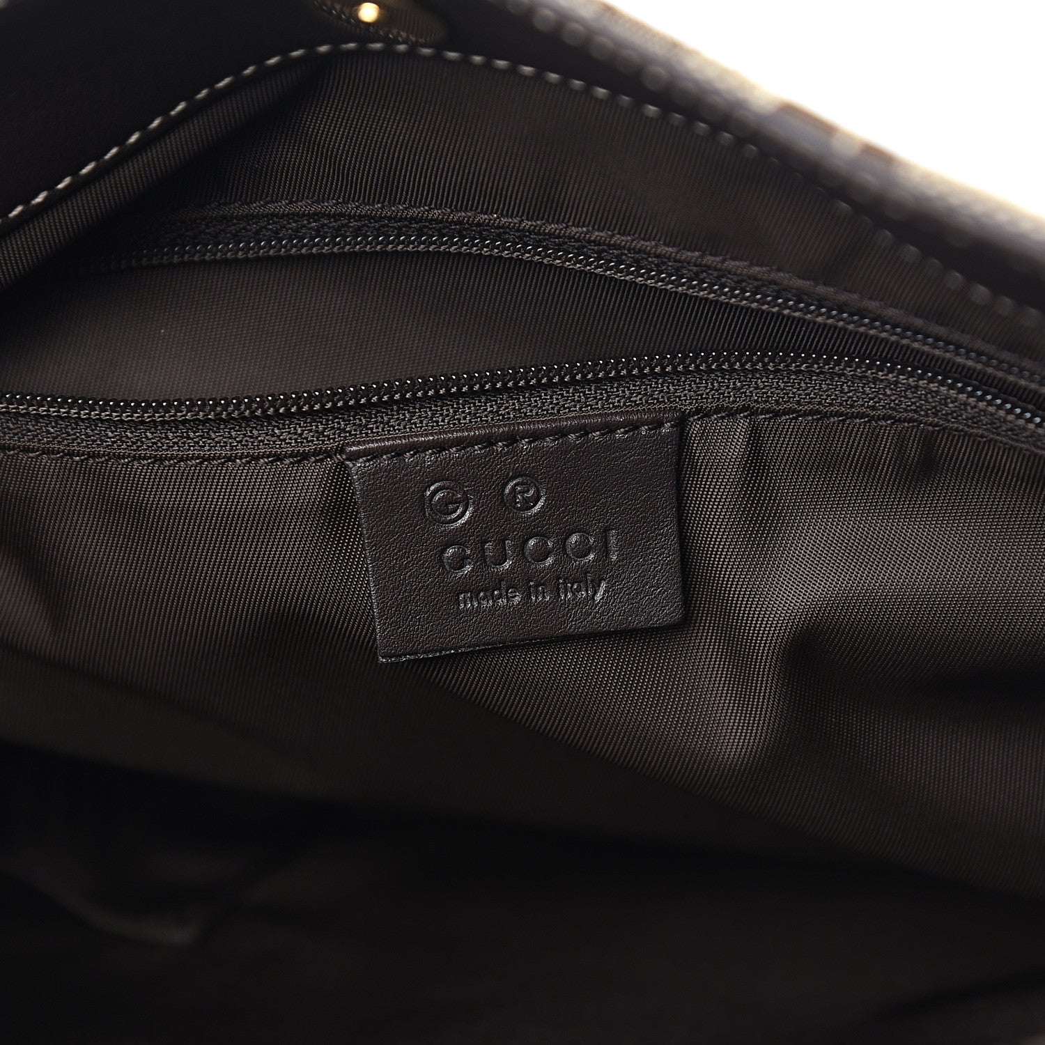 Gucci Canvas Horsebit Hobo Shoulder Bag Dark Brown 5 of 9