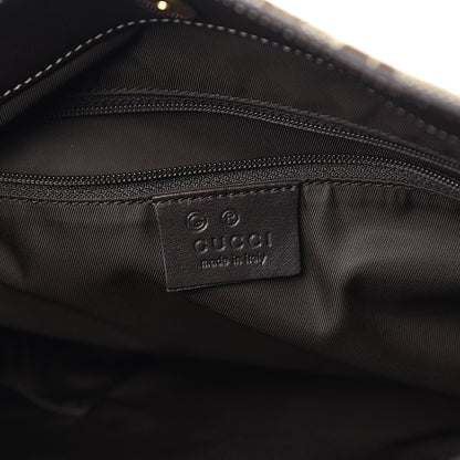 Gucci Canvas Horsebit Hobo Shoulder Bag Dark Brown 5 of 9