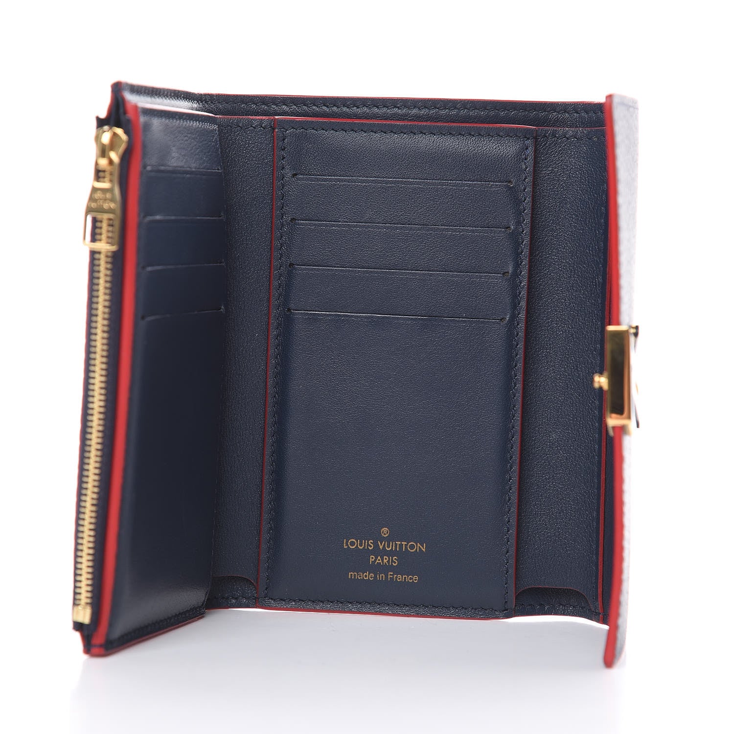 Louis Vuitton Taurillon Capucines Compact Wallet Marine Rouge 5 of 11
