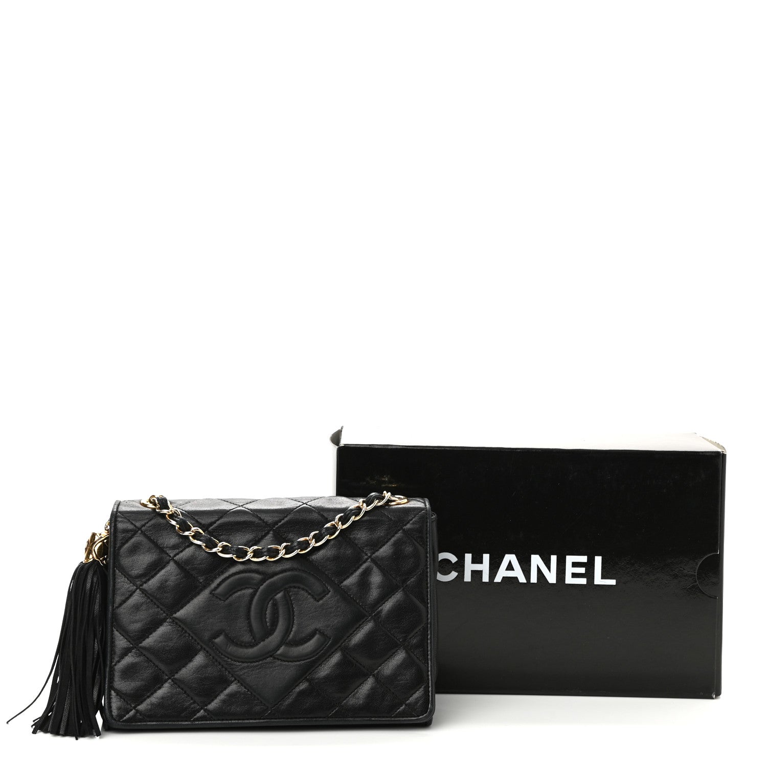 Chanel Lambskin Small Tassel Single Flap Black 12 of 12