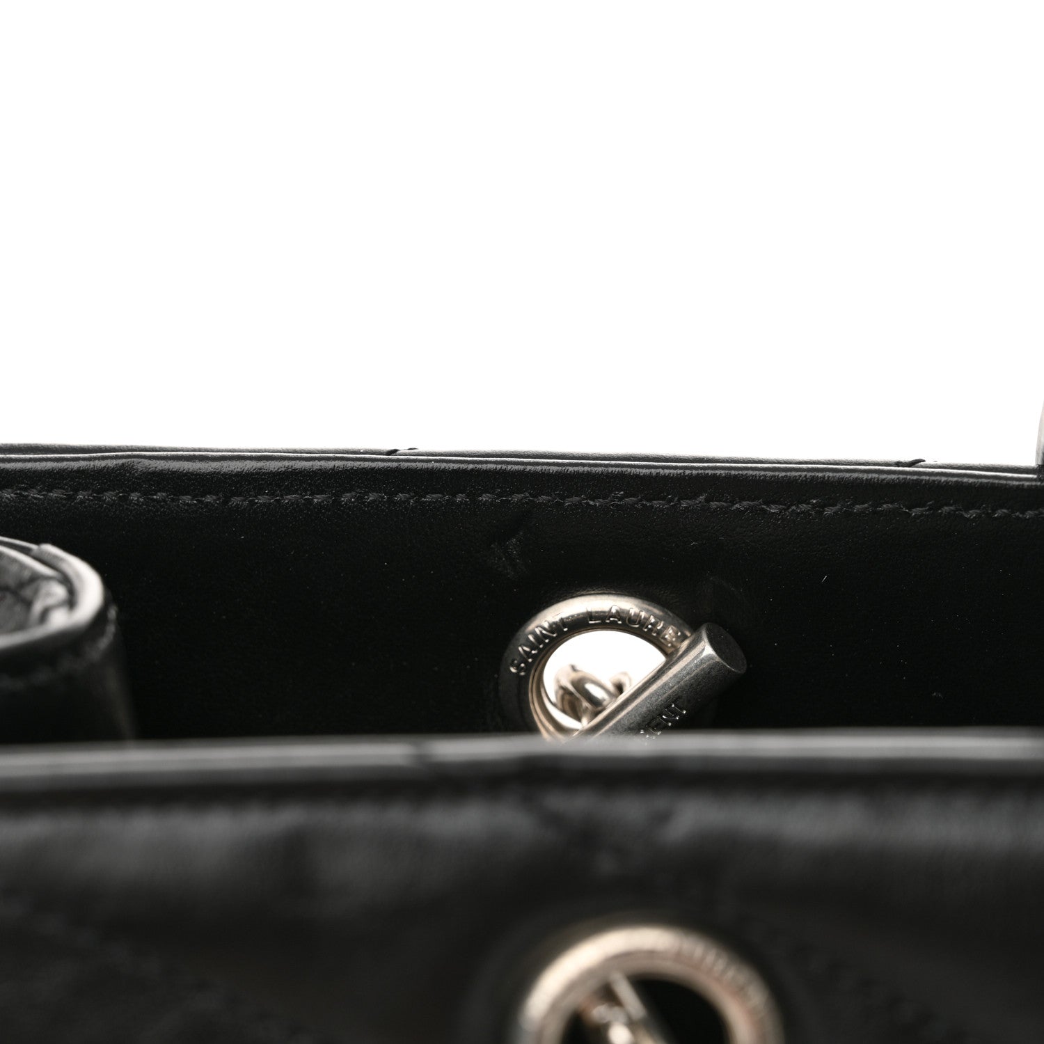 Saint Laurent Calfskin Y Quilted Monogram Large Loulou Shopper Black 13 of 13