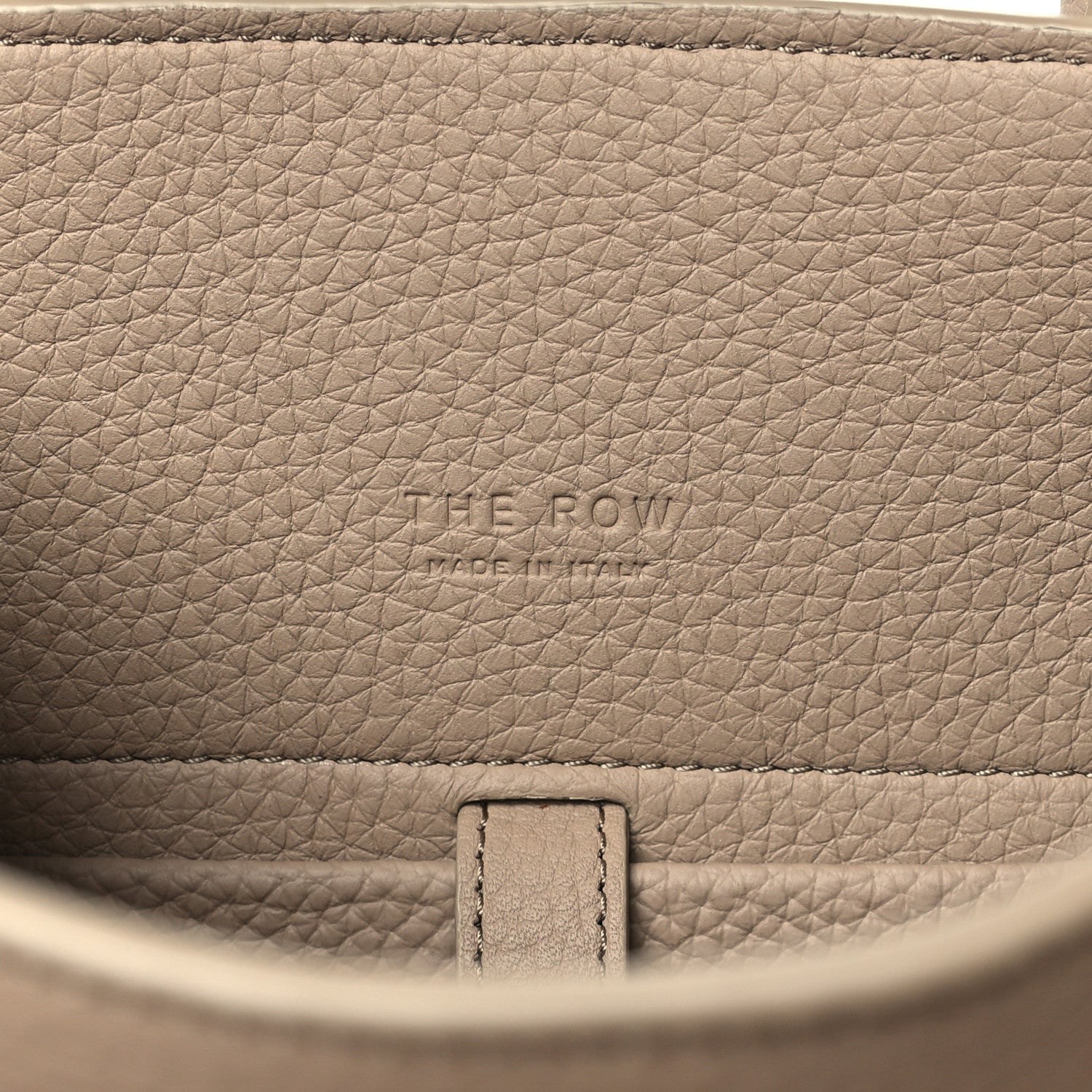 The Row Grained Calfskin Soft Margaux 10 Bag Dark Taupe 6 of 8