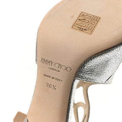 Jimmy Choo Glitter Calfskin Lancer 100 Pumps 36.5 Champagne 7 of 7