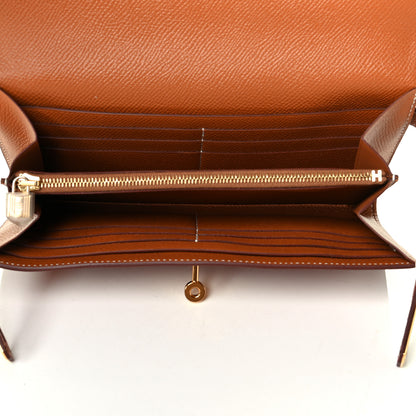 Hermes Epsom Kelly Longue Wallet Gold 4 of 5