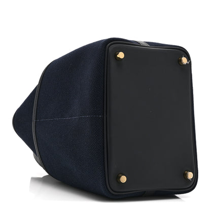Hermes Toile Goeland Swift Cargo Picotin Lock 18 Bleu Marine 4 of 11