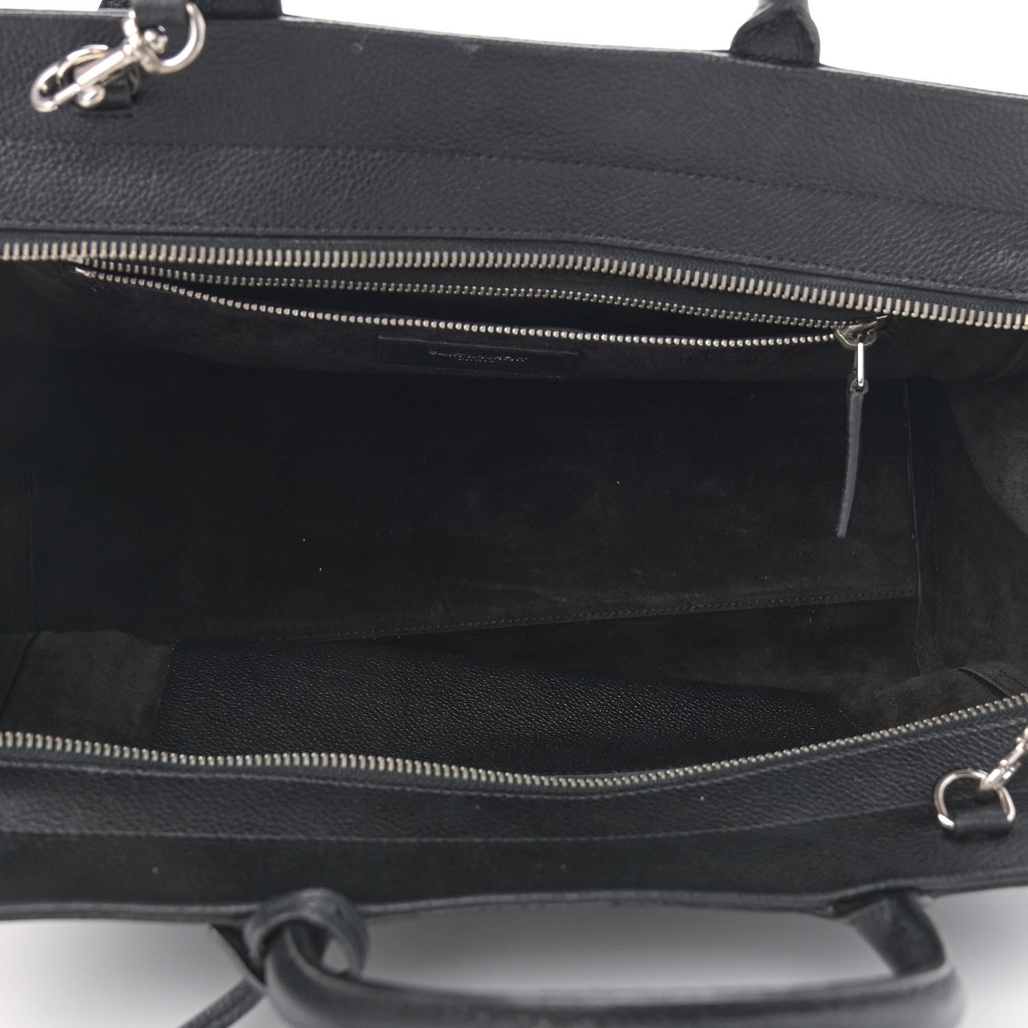 Saint Laurent Grained Calfskin Small Cabas Rive Gauche Black 5 of 12