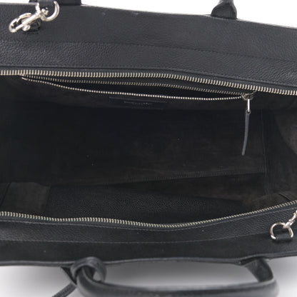 Saint Laurent Grained Calfskin Small Cabas Rive Gauche Black 5 of 12