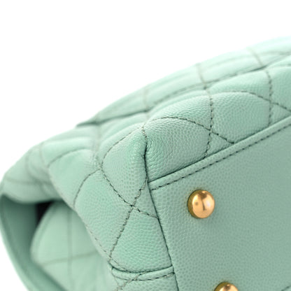 Chanel Caviar Quilted Mini Coco Chain Handle Flap Light Green 10 of 11