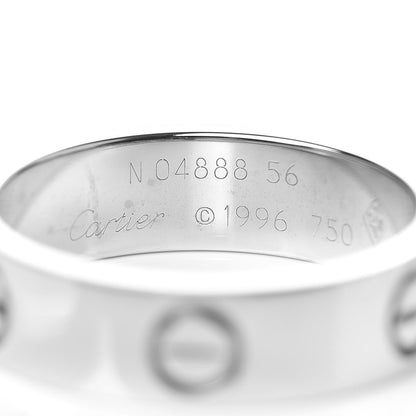 Cartier 18K White Gold 5.5mm LOVE Ring 56 7.5 4 of 4